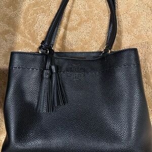 Tory Burch Miller Purse Pebbled Leather Black